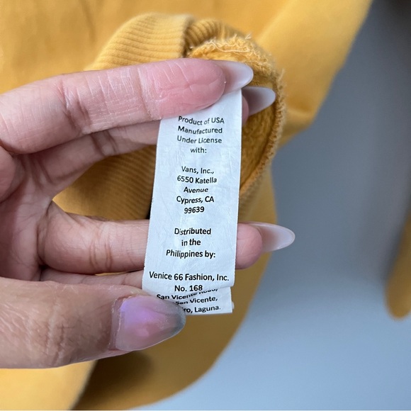 Vans Off the Wall Hoodie Sweater Pullover Mustard Yellow - mens XS - Picture 4 of 8